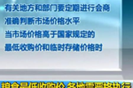 粮食最低收购价 各地需严格执行