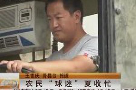 农民“球迷”夏收忙