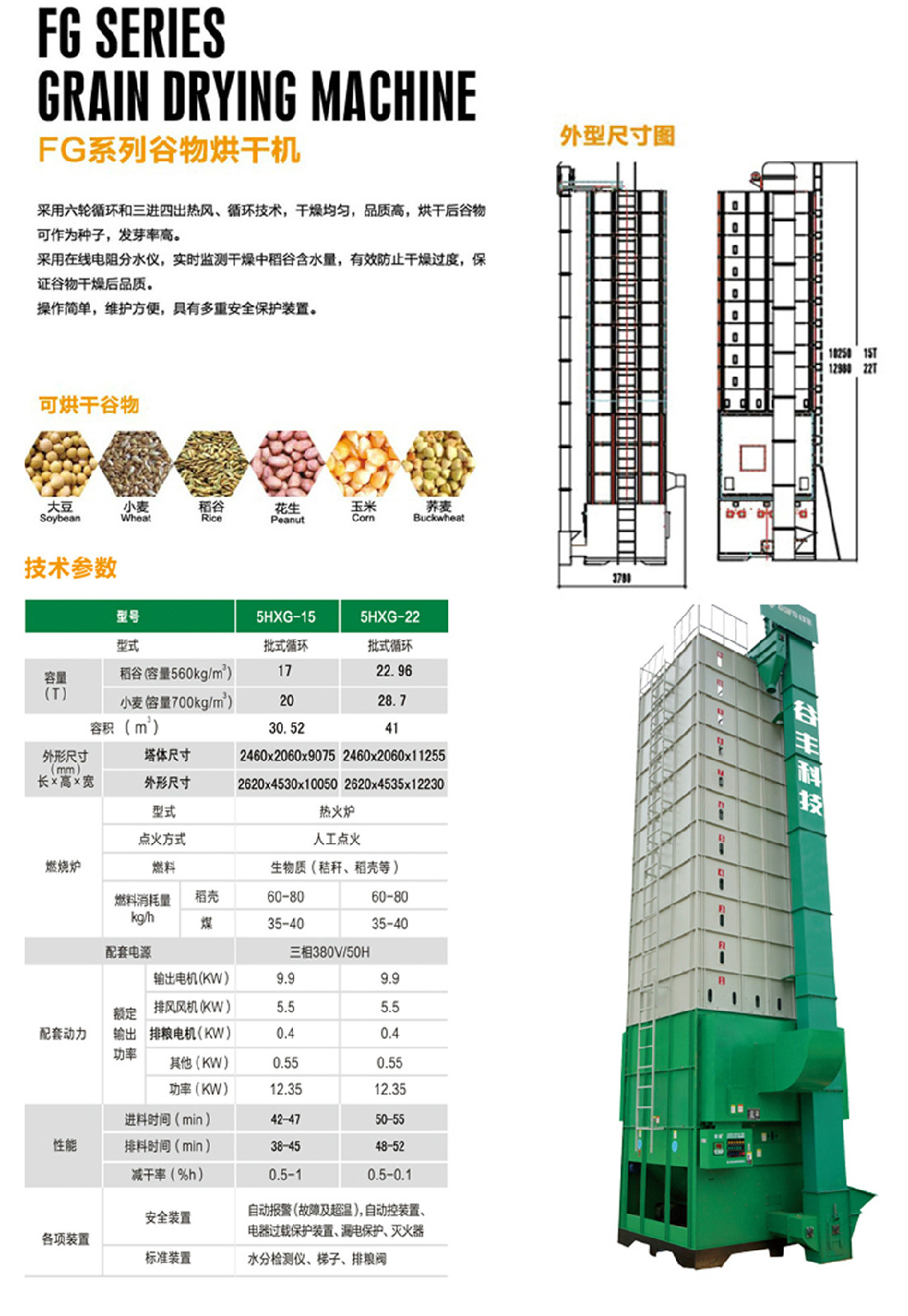 豐冠5HXG-22谷物烘干機